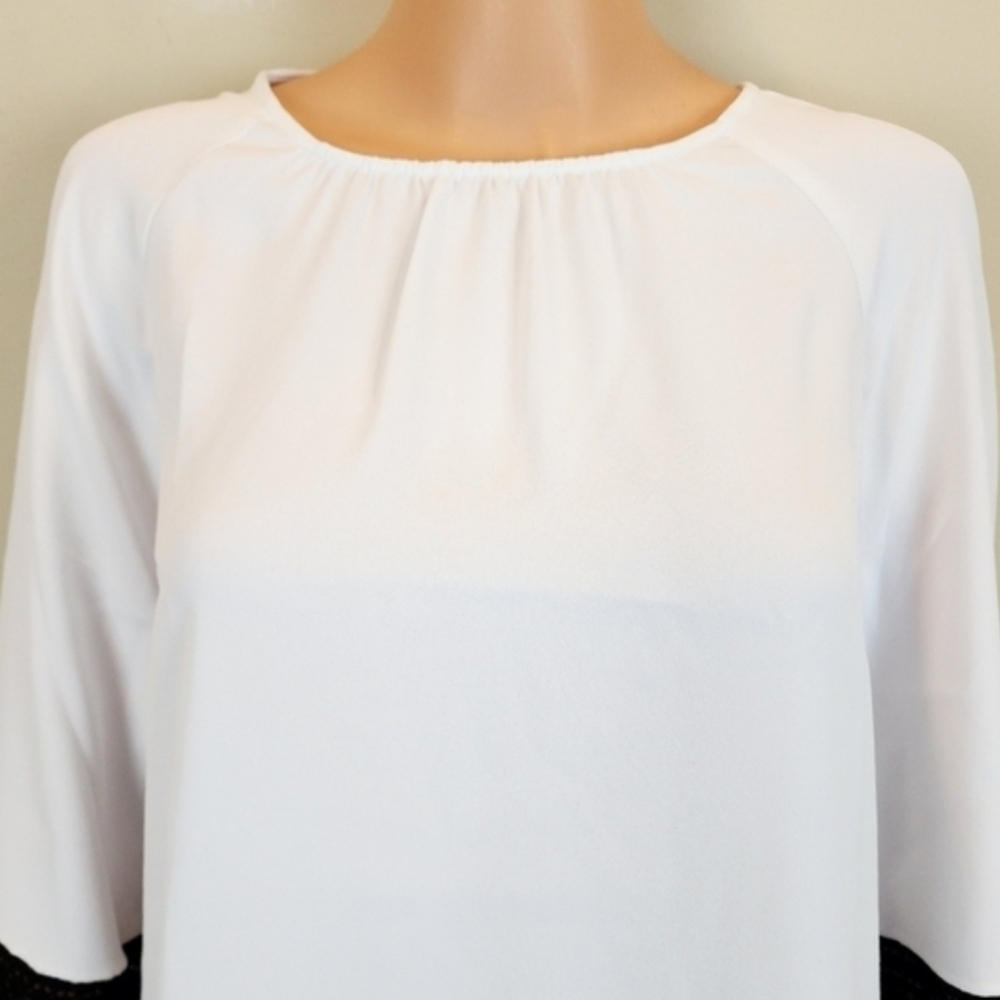 Christian Siriano Boxy White and Black Blouse - Picture 5 of 9